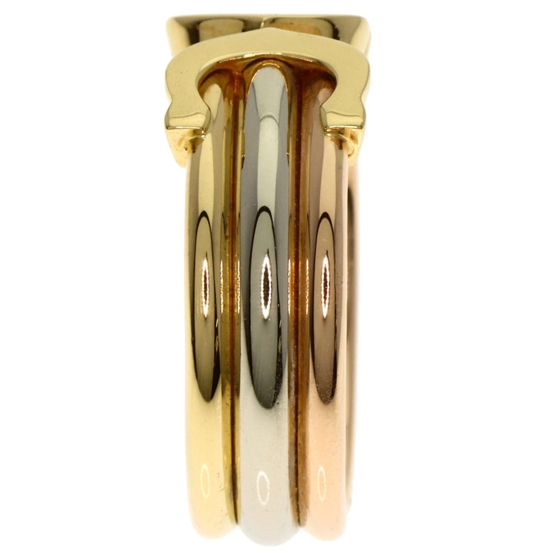 CARTIER 2C SM RING K18 YELLOW GOLD K18 WHITE GOLD: CARTIER 2C SM Ring K18 Yellow Gold K18 White Gold Brand: CARTIER Type: Ring Material: K18 Yellow Gold/K18 White Gold/18K Pink Gold, Color: Exterior Color Gold Size: 5 (US) Accessories: None