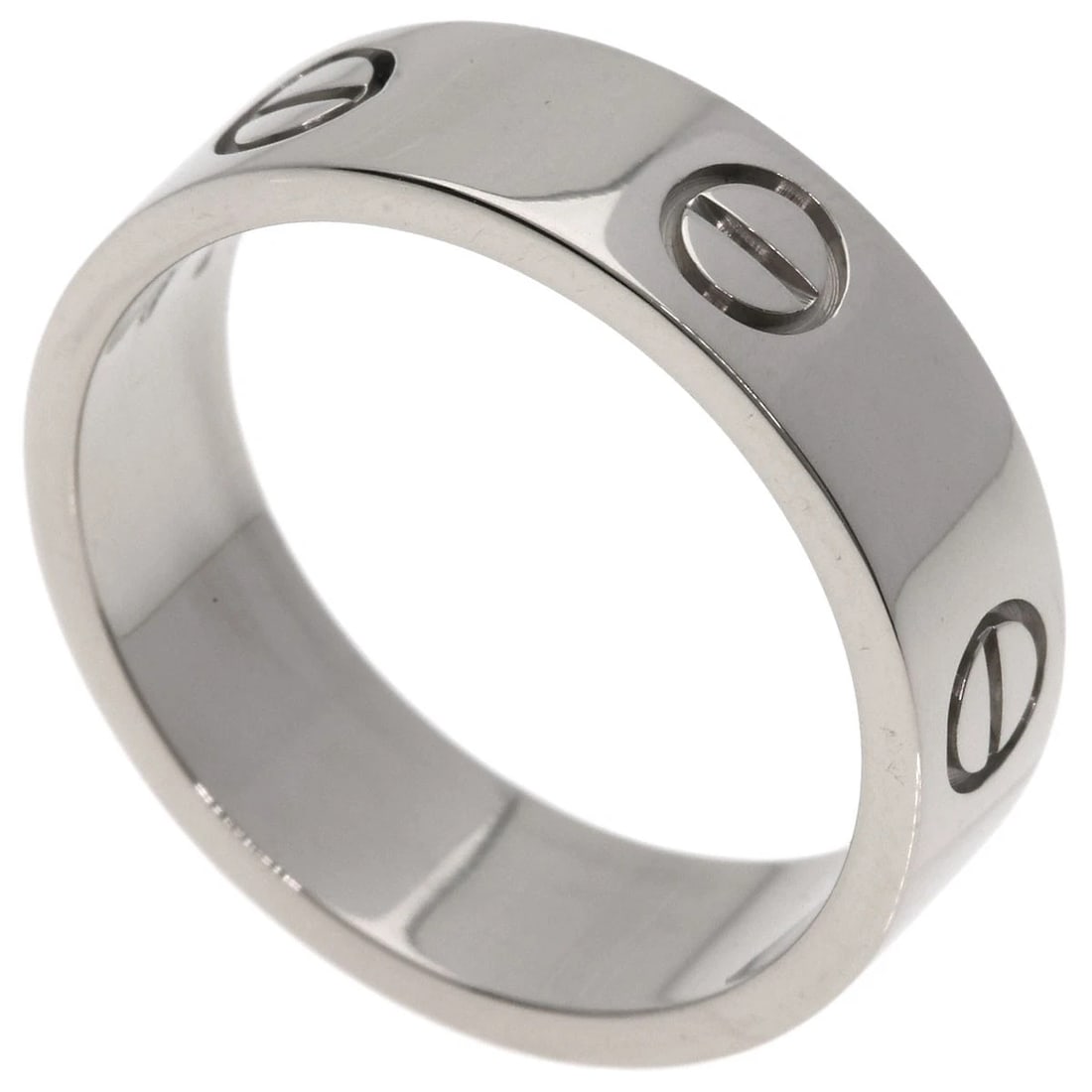 CARTIER LOVE RING RING K18 WHITE GOLD: CARTIER love ring Ring K18 White Gold Brand: CARTIER Type: Ring Material: K18 White Gold, Color: Exterior Color Silver Size: 8.75 (US) Accessories: None Accessories Notice: When purchasing