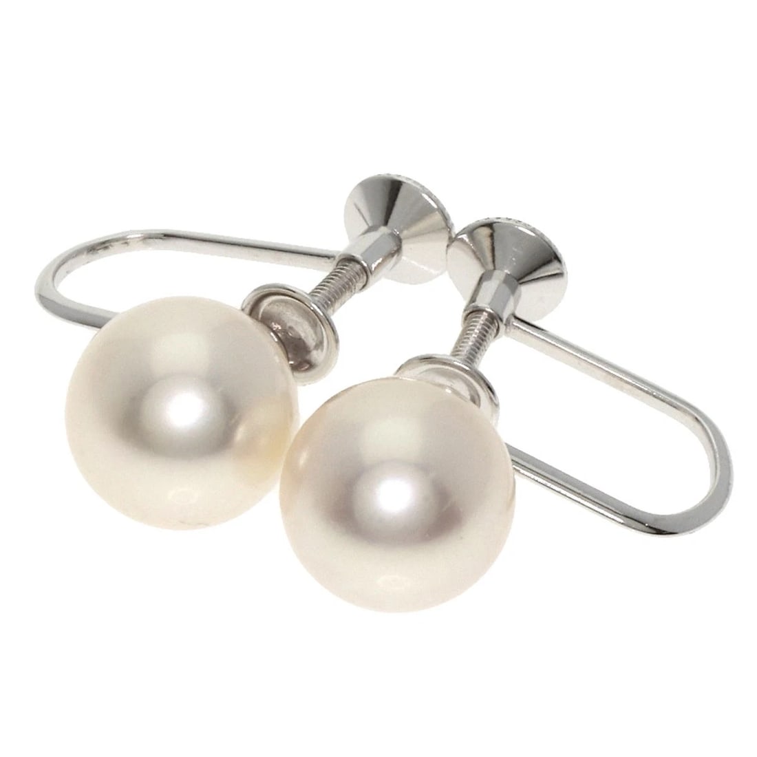 MIKIMOTO PEARL PEARL EARRING K18 WHITE GOLD (1 of 3)