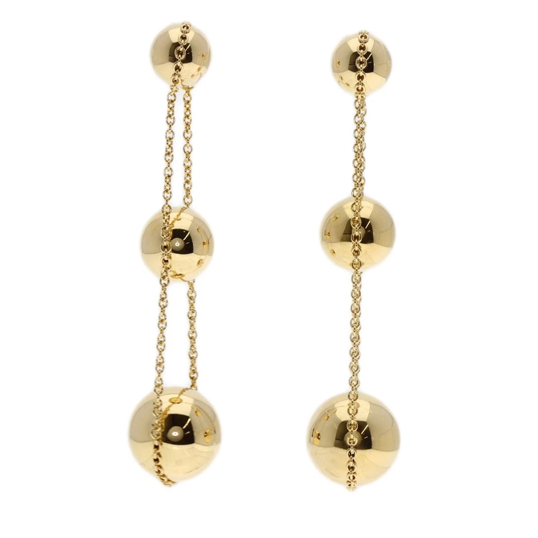 TIFFANY&CO. HARDWARE TRIPLE DROP EARRING: TIFFANY&Co. Hardware Triple Drop earring Brand: TIFFANY&Co. Type: earring Material: K18 Yellow Gold, Color: Exterior Color Gold Size: Top Size:2.4inch/61.2x13.5x13.5mm Accessories: None