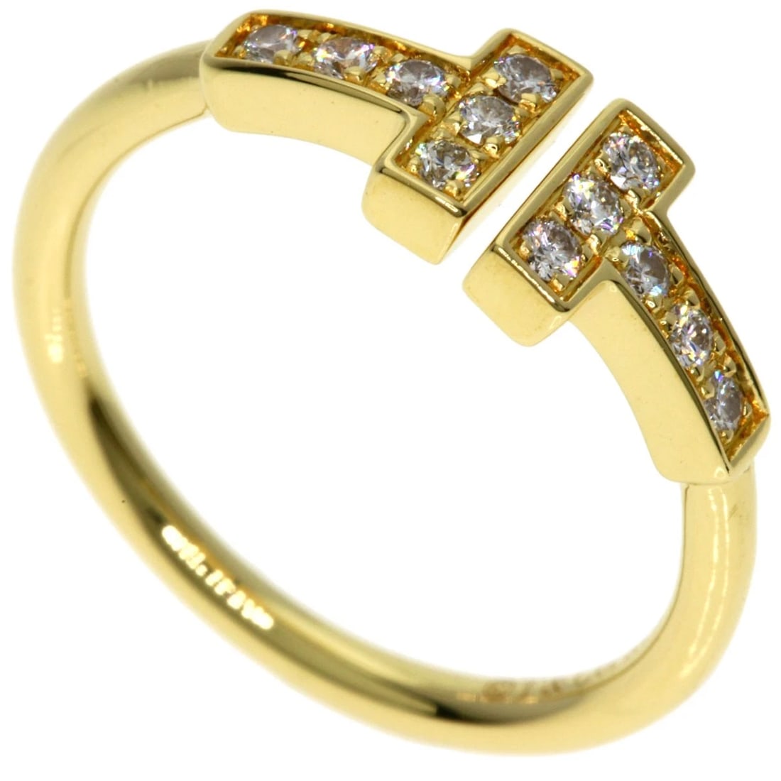 TIFFANY&CO. TWIRE DIAMOND RING: TIFFANY&Co. TWire Diamond Ring Brand: TIFFANY&Co. Type: Ring Material: K18 Yellow Gold, Main Stone/Creation Natural Color: Exterior Color Gold Size: 4 (US) Accessories: None Accessories No