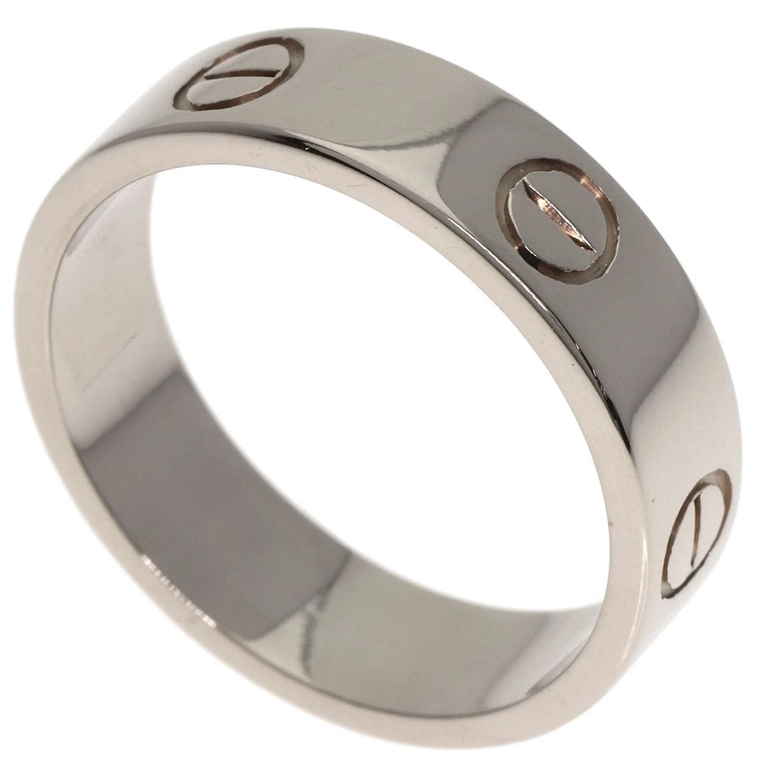 CARTIER LOVE RING RING K18 WHITE GOLD: CARTIER love ring Ring K18 White Gold Brand: CARTIER Type: Ring Material: K18 White Gold, Color: Exterior Color Silver Size: 7.75 (US) Accessories: None Accessories Notice: When purchasing
