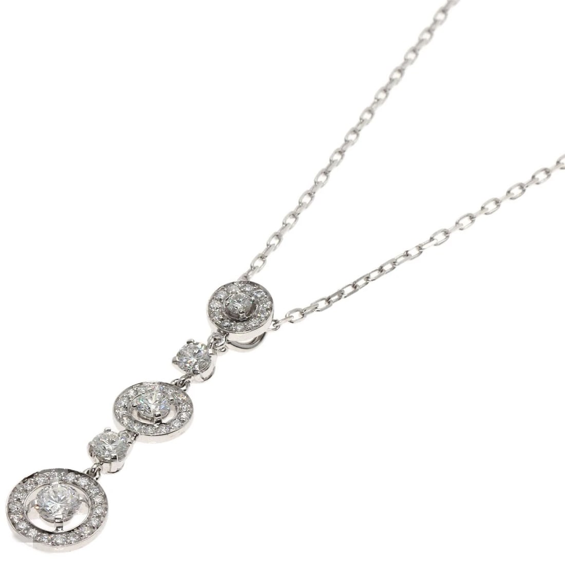 BOUCHERON CHINA DIAMOND NECKLACE K18 WHITE GOLD: Boucheron China Diamond Necklace K18 White Gold Brand: Boucheron Type: Necklace Material: K18 White Gold, Main Stone/Creation Natural Color: Exterior Color Silver Size: Chain