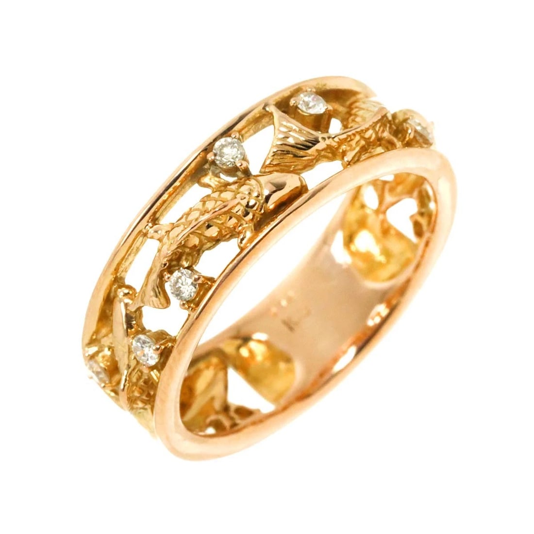 DIAMOND RING 18K PG PINK GOLD: Diamond Ring 18K PG Pink Gold Brand: Unbranded Type: Ring Material: 750 Pink Gold, Main Stone/Creation Natural Color: Pink Gold Size: 5.5-5.75 (US) Accessories: None Accessories Notice: Wh