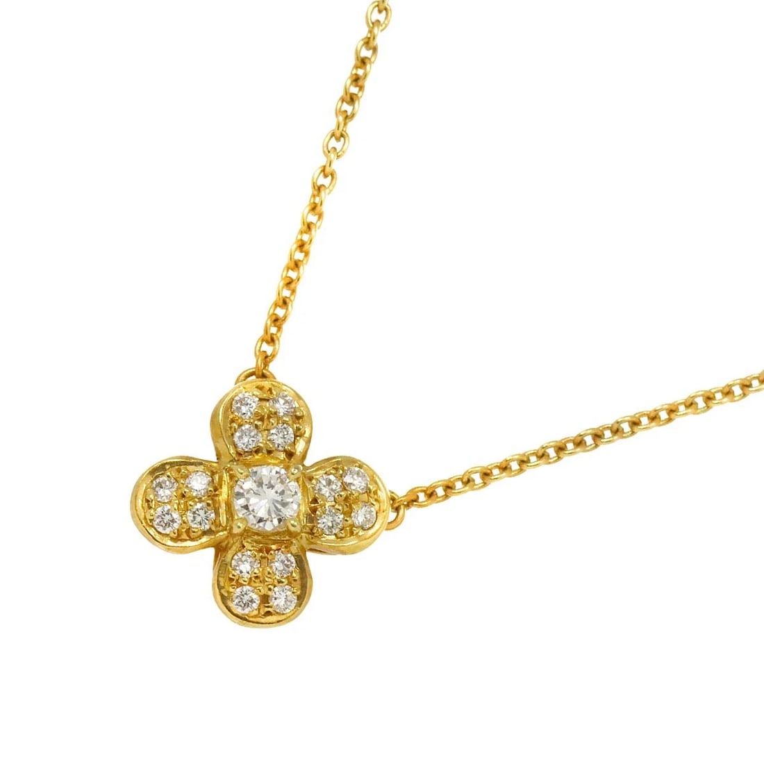 DIAMOND NECKLACE 18K YG YELLOW GOLD: Diamond Necklace 18K YG Yellow Gold Brand: Unbranded Type: Necklace Material: 750 Yellow gold, Main Stone/Creation Natural Color: Yellow Gold Size: internal circumference of the