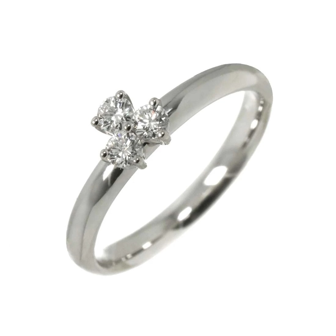 TIFFANY CO. ARIA DIAMOND RING PLATINUM: TIFFANY Co. Aria Diamond Ring Platinum Brand: TIFFANY Co. Type: Ring Material: Pt, Main Stone/Creation Natural Color: Platinum Size: 5.25-5.5 (US) Accessories: None Accessories Notice: When
