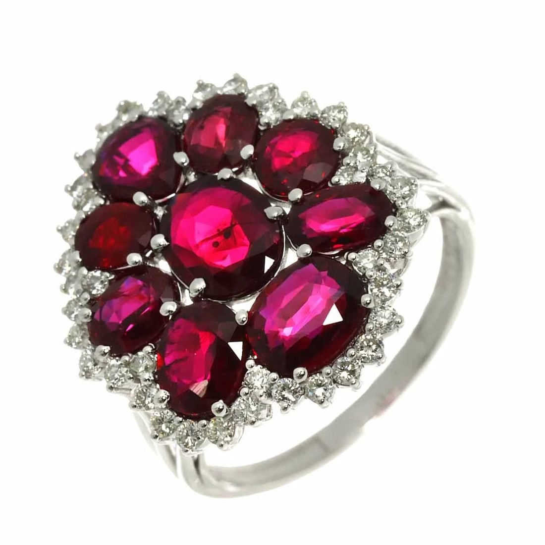 RUBY DIAMOND RING 18K WG (1 of 4)