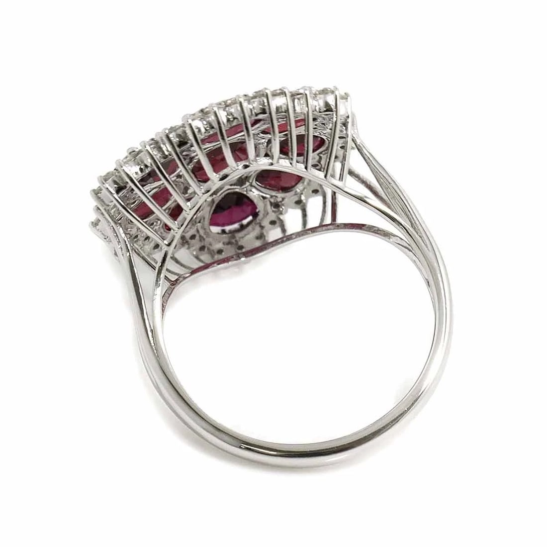 RUBY DIAMOND RING 18K WG - 4