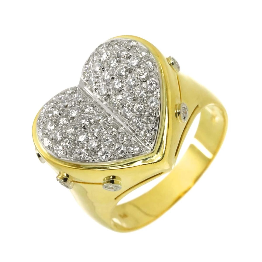 PONTE VECCHIO DIAMOND RING 18K YG WG: Ponte Vecchio Diamond Ring 18K YG WG Brand: Ponte Vecchio Type: Ring Material: 750 Yellow gold, Main Stone/Creation Natural Color: Yellow Gold Size: 7.5 (US) Accessories: None Accessories