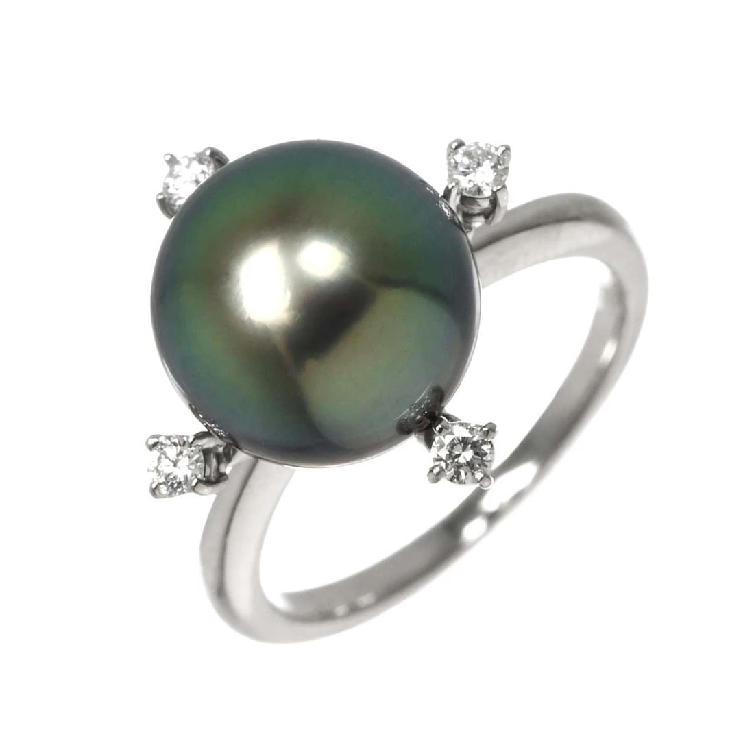 TASAKI BLACK PEARL DIAMOND RING: TASAKI Black Pearl Diamond Ring Brand: TASAKI Type: Ring Material: Pt, Main Stone/Creation Natural Color: Platinum Size: 5.25 (US) Accessories: None Accessories Notice: When purchasing