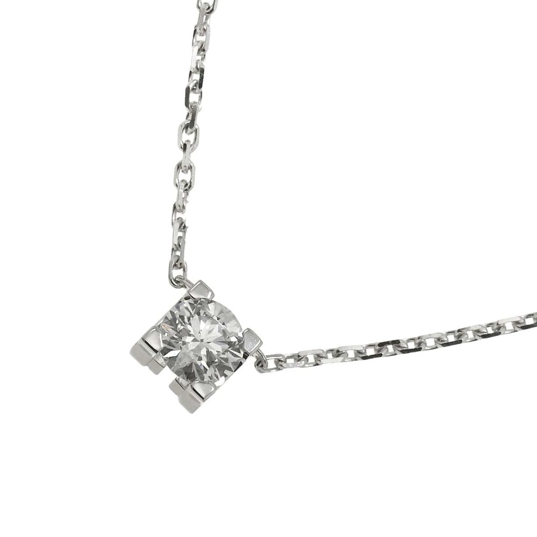 CARTIER C DE DIAMOND NECKLACE 18K WG: Cartier C De Diamond Necklace 18K WG Brand: Cartier Type: Necklace Material: 750 White Gold, Main Stone/Creation Natural Color: White Gold Size: internal circumference of the chain:16.5inch to
