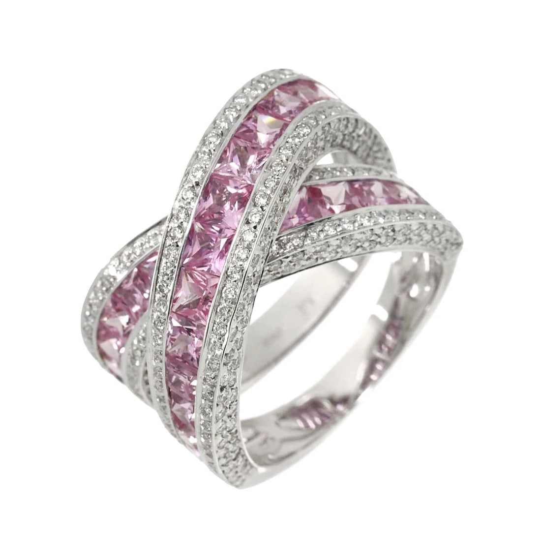 PONTE VECCHIO SAPPHIRE DIAMOND RING: Ponte Vecchio Sapphire Diamond Ring Brand: Ponte Vecchio Type: Ring Material: 750 White Gold, Main Stone/Creation Sapphire Color: White Gold Size: 7.25-7.5 (US) Accessories: None Accessori