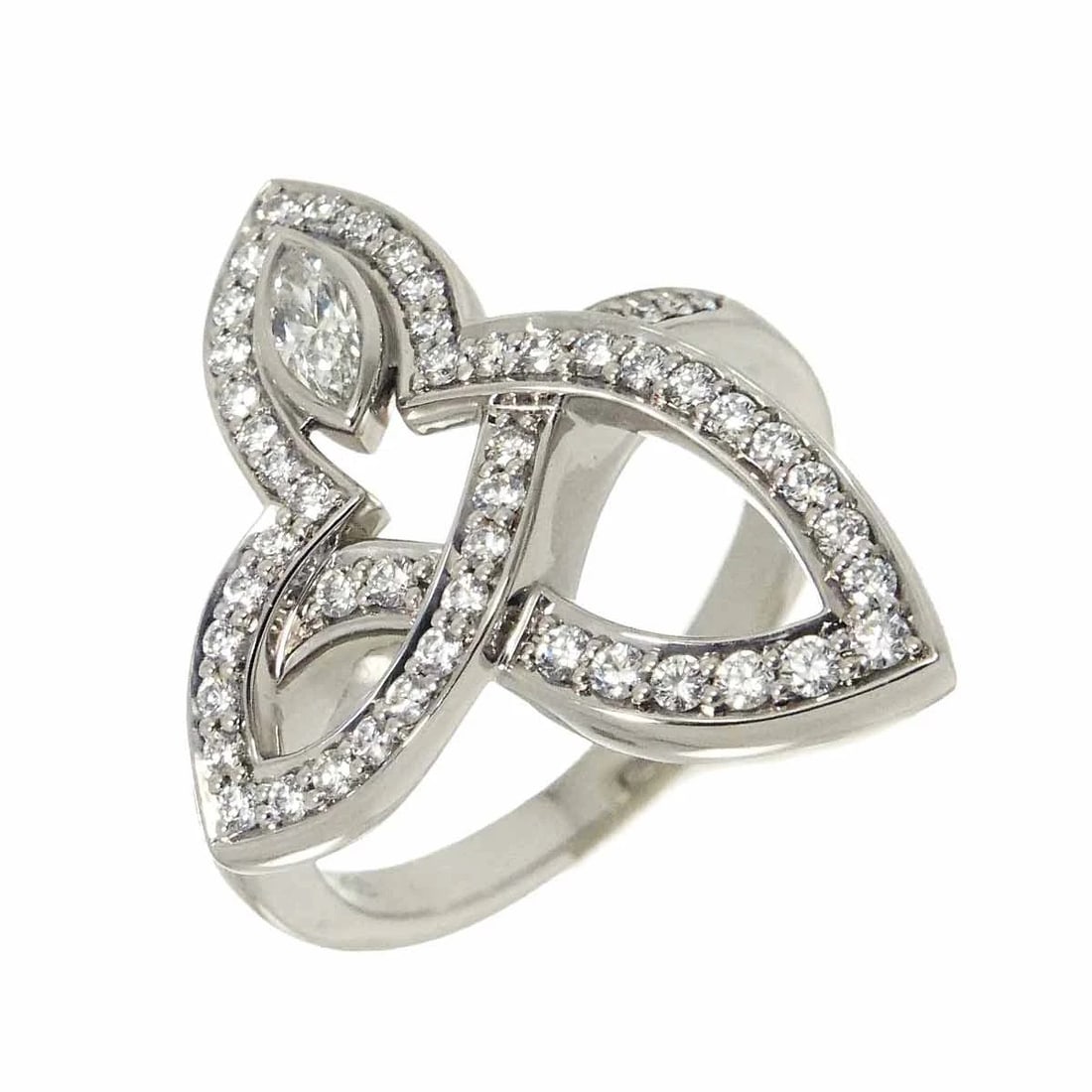 HARRY WINSTON LILY CLUSTER DIAMOND RING: HARRY WINSTON Lily Cluster Diamond Ring Brand: HARRY WINSTON Type: Ring Material: Pt, Main Stone/Creation Natural Color: Platinum Size: 4.5 (US) Accessories: None Accessories Notice: When