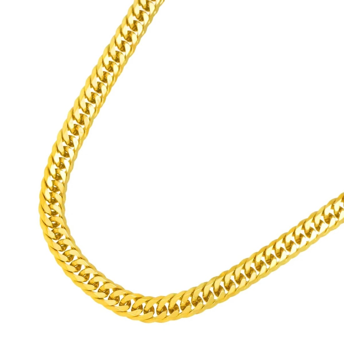 KIHEI CHAIN NECKLACE 18K YG: Kihei chain Necklace 18K YG Brand: Unbranded Type: Necklace Material: 750 Yellow gold, Color: Gold Size: Inner circumference:23.6inch Width:(max.) 5.4mm Accessories: None Accessories Notice: