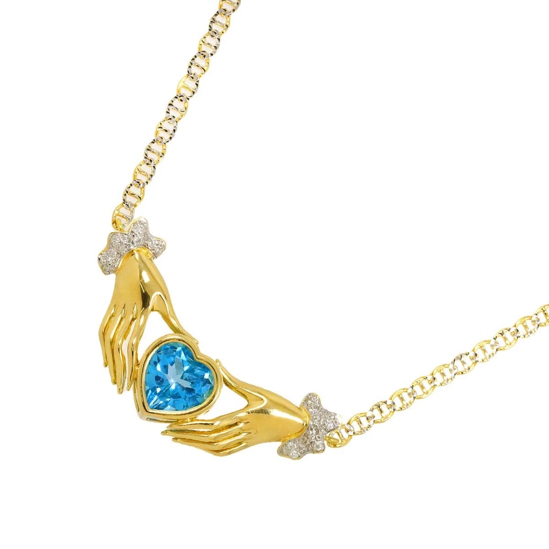 TOPAZ DIAMOND NECKLACE 18K K18 YG WG: Topaz Diamond Necklace 18K K18 YG WG Brand: Unbranded Type: Necklace Material: 750 Yellow gold, Main Stone/Creation Topaz Color: Gold Size: 7.25-7.5 (US) Accessories: None Accessories Notice: