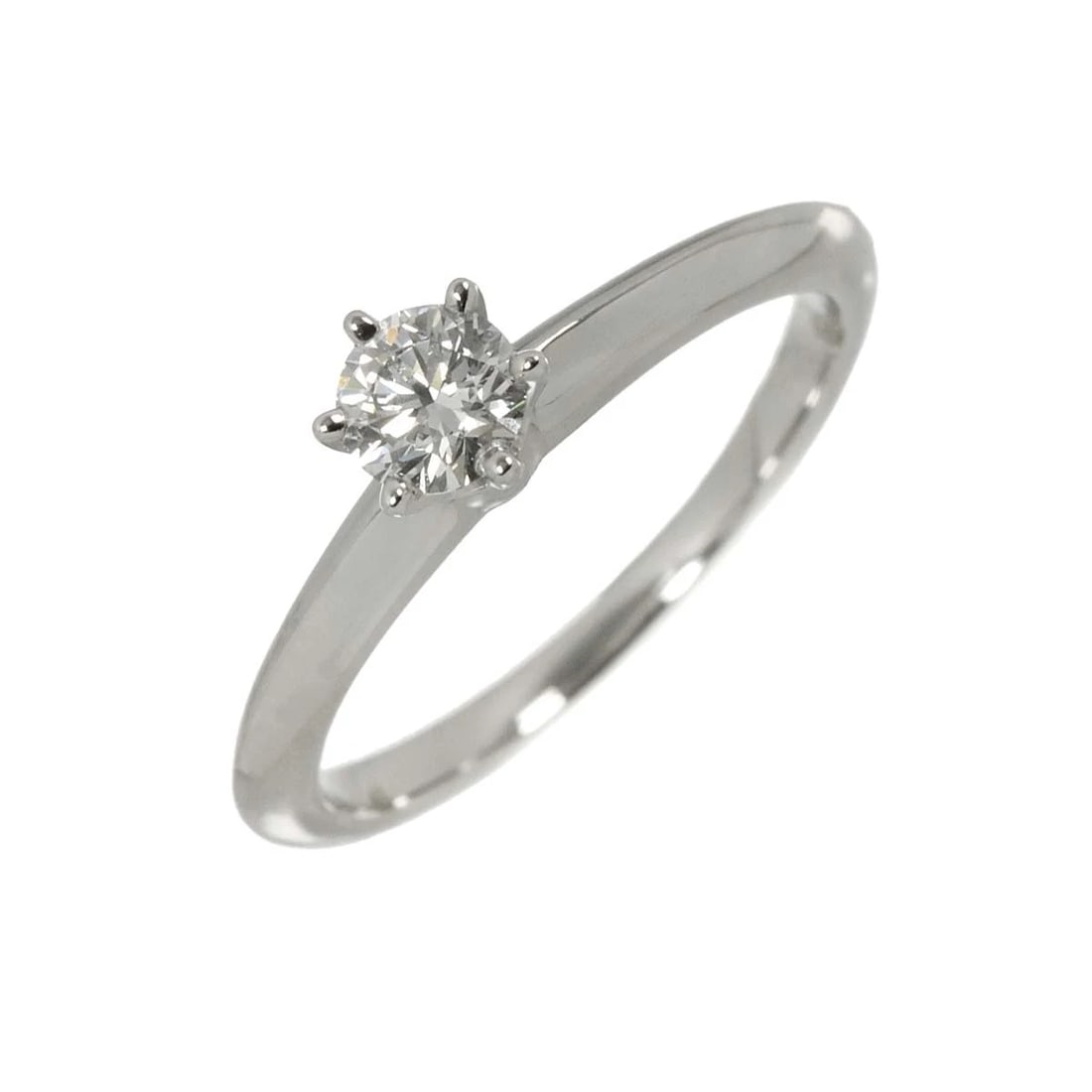 TIFFANY CO. DIAMOND RING PLATINUM: TIFFANY CO. Diamond Ring Platinum Brand: TIFFANY Co. Type: Ring Material: Platinum, Main Stone/Creation Natural Color: Platinum Size: 4.5 (US) Accessories: None Accessories Notice: When pu