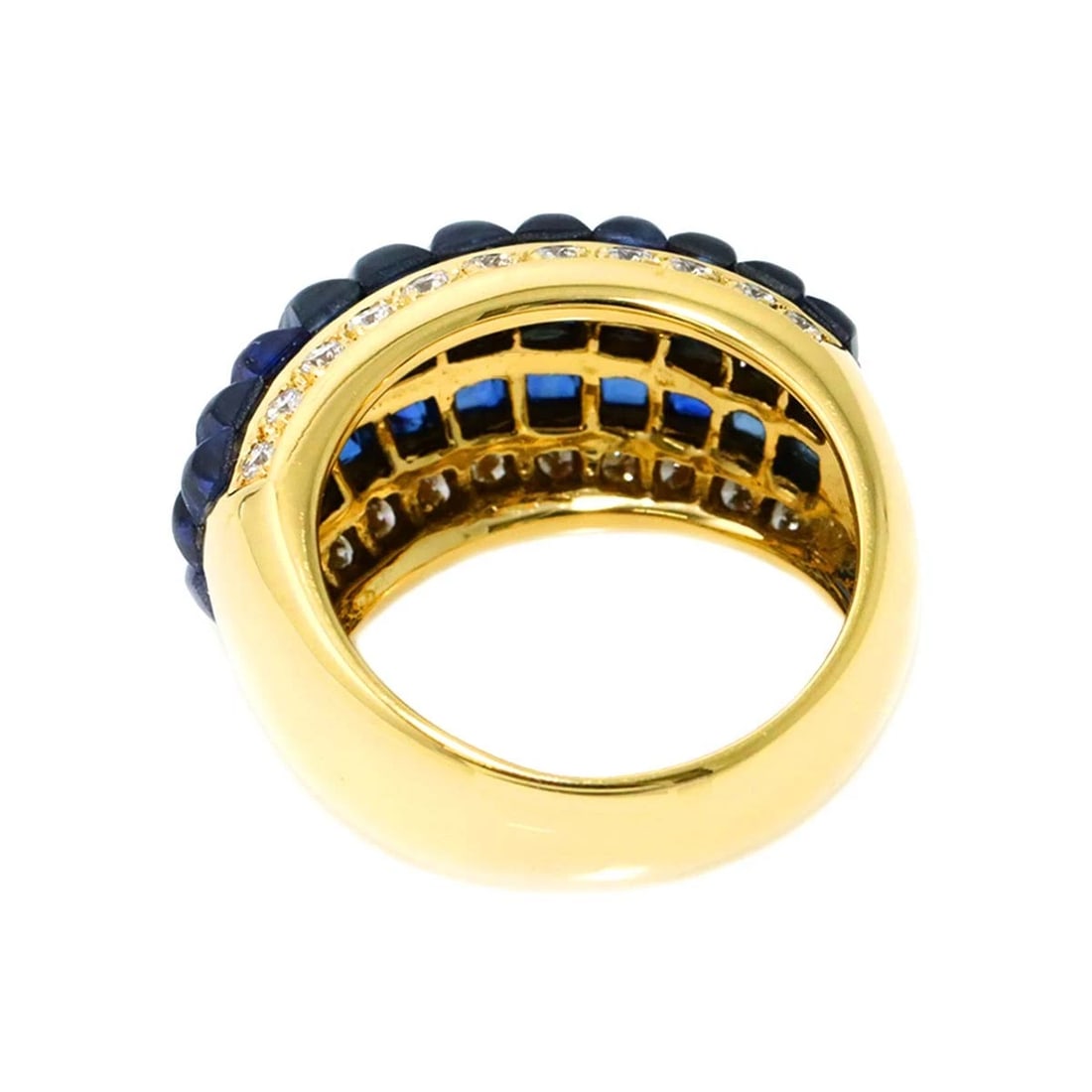 SAPPHIRE DIAMOND RING 18K YG YELLOW GOLD: Sapphire Diamond Ring 18K YG Yellow Gold Brand: Unbranded Type: Ring Material: 750 Yellow gold, Main Stone/Creation Sapphire Color: Gold Size: 6-6.25 (US) Accessories: None Accessories