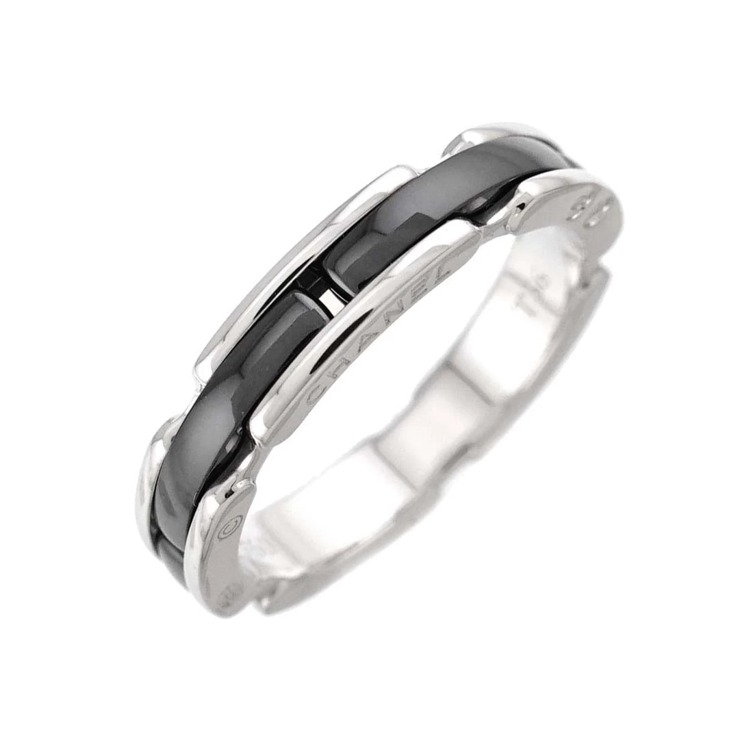 CHANEL ULTRA SM RING BLACK CERAMIC 18K WG (1 of 4)