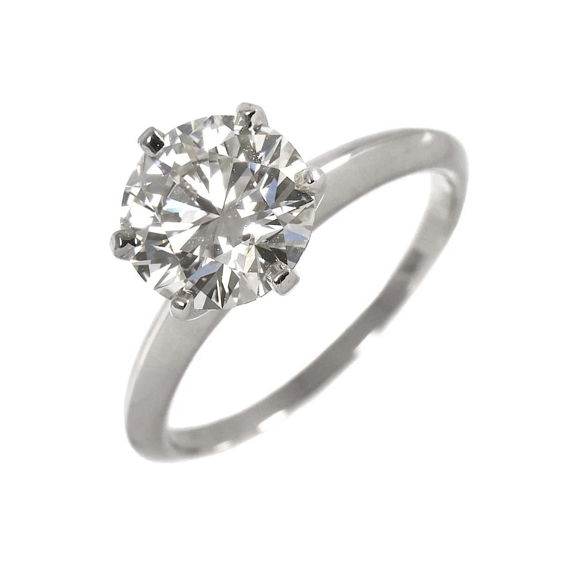 TIFFANY CO. DIAMOND RING PT PLATINUM: TIFFANY CO. Diamond Ring Pt Platinum Brand: TIFFANY CO. Type: Ring Material: Pt, Main Stone/Creation Natural Color: Platinum Size: 6 (US) Accessories: None Accessories Notice: When purchas