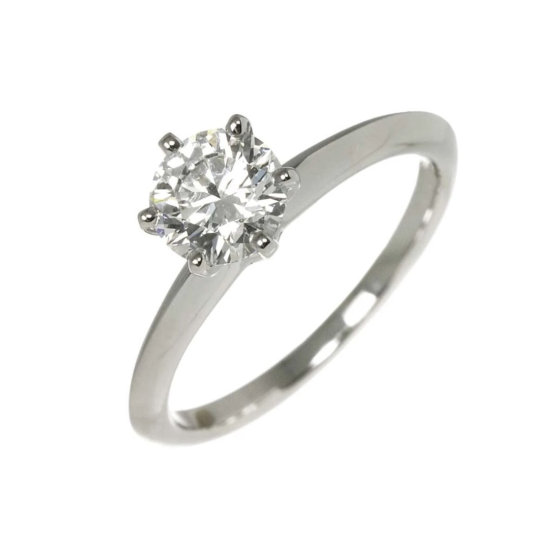 TIFFANY CO. DIAMOND RING PT PLATINUM: TIFFANY Co. Diamond Ring Pt Platinum Brand: TIFFANY Co. Type: Ring Material: PT, Main Stone/Creation Natural Color: Platinum Size: 5.75-6 (US) Accessories: None Accessories Notice: When pu
