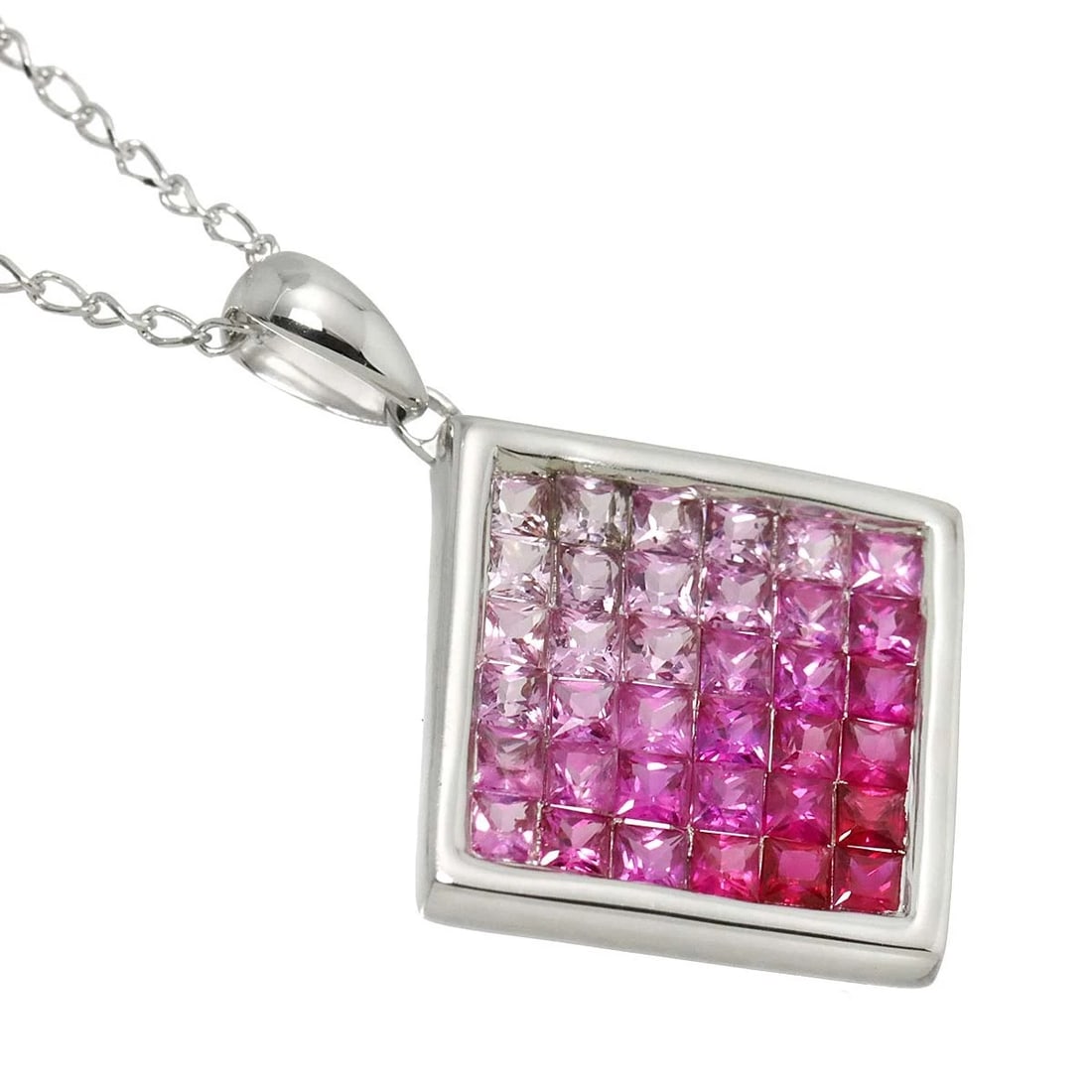 SAPPHIRE RUBY NECKLACE 18K WG - 3