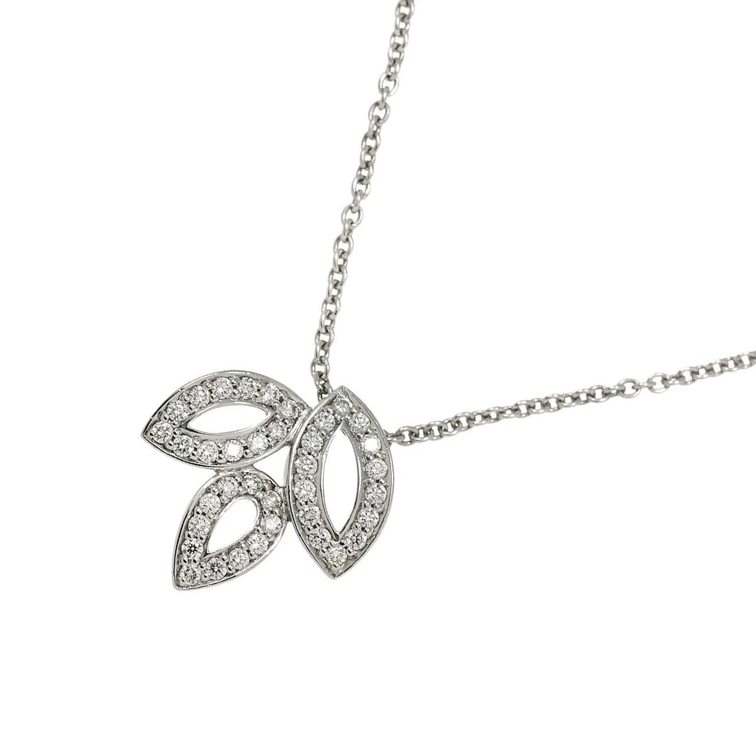 HARRY WINSTON LILY CLUSTER MINI DIAMOND NECKLACE: HARRY WINSTON Lily Cluster Mini Diamond Necklace Brand: HARRY WINSTON Type: Necklace Material: Pt, Main Stone/Creation Natural Color: Platinum Size: internal circumference of the chain:
