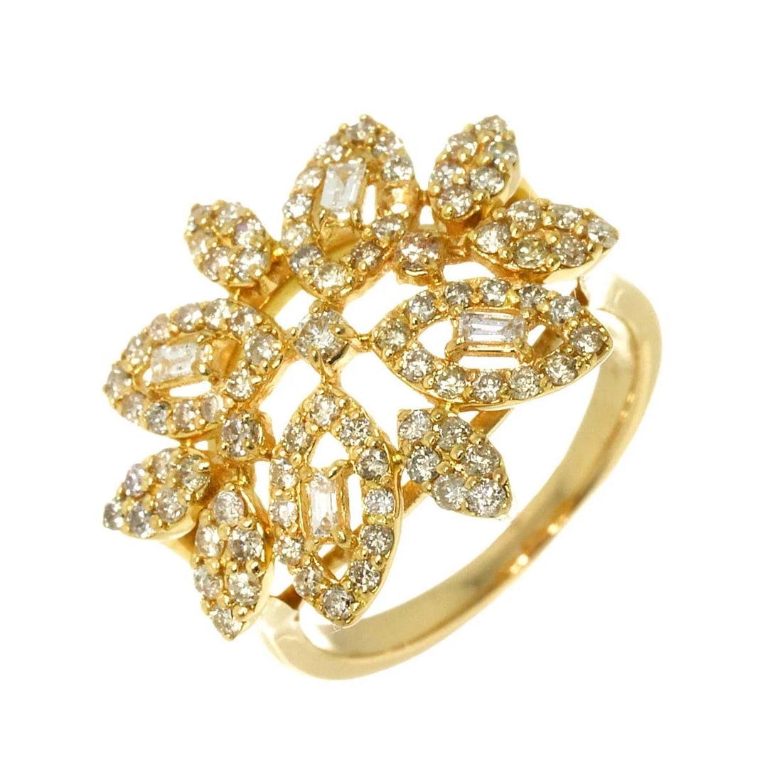 DIAMOND RING 18K YG YELLOW GOLD 750: Diamond Ring 18K YG Yellow Gold 750 Brand: Unbranded Type: Ring Material: 750 Yellow gold, Main Stone/Creation Natural Color: Yellow Gold Size: 3.25 (US) Accessories: None Accessories Notice: