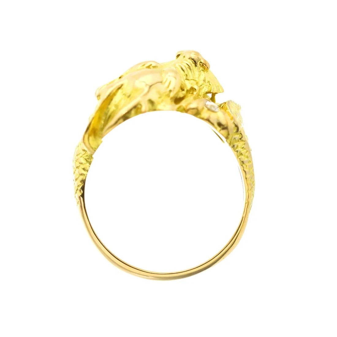 DIAMOND RUBY RING 18K YG YELLOW GOLD - 6