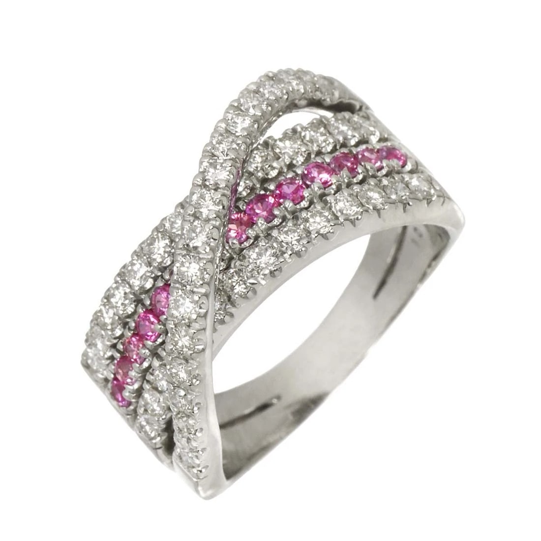 SAPPHIRE DIAMOND RING PT PLATINUM (1 of 6)