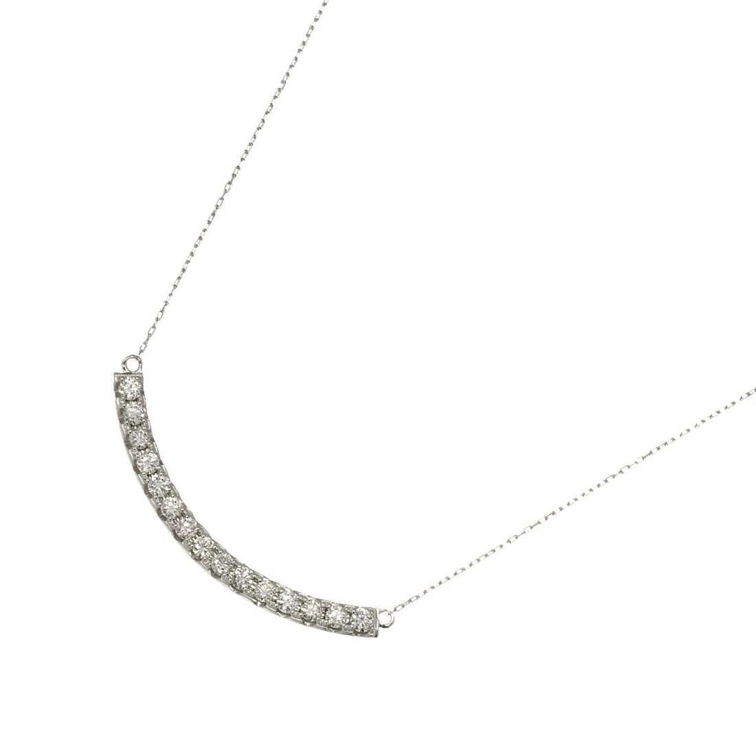 DIAMOND NECKLACE 18K WG WHITE GOLD: Diamond Necklace 18K WG White Gold Brand: Unbranded Type: Necklace Material: 750 White Gold, Main Stone/Creation Natural Color: White Gold Size: internal circumference of the
