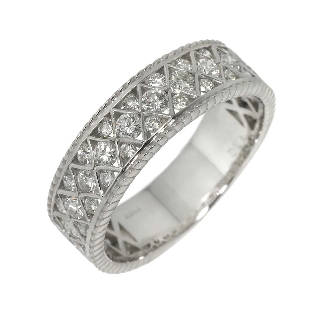DIAMOND RING 18K K18 WG WHITE (1 of 6)