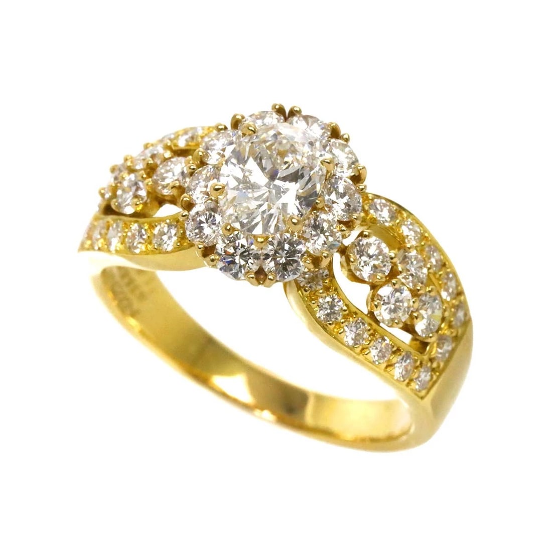 VAN CLEEF ARPELS DIAMOND RING 18K YG - 3