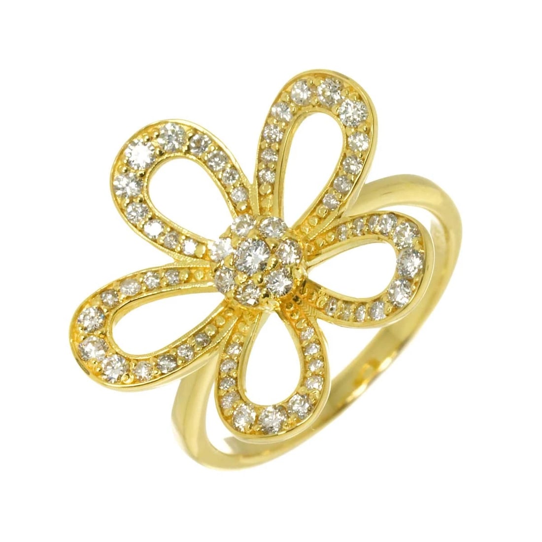 DIAMOND RING 18K YG YELLOW GOLD 750: Diamond Ring 18K YG Yellow Gold 750 Brand: Unbranded Type: Ring Material: 750 Yellow gold, Main Stone/Creation Opal Color: Yellow Gold Size: 6.25-6.5 (US) Accessories: None Accessories