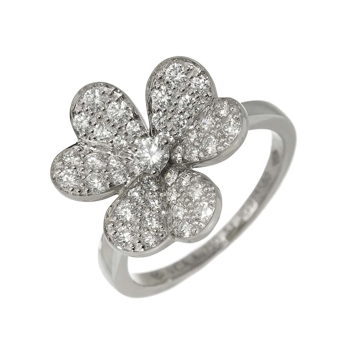 VAN CLEEF ARPELS FRIVOLE DIAMOND RING: Van Cleef Arpels FRIVOLE Diamond Ring Brand: Van Cleef Arpels Type: Ring Material: 750 White Gold, Main Stone/Creation Natural Color: White Gold Size: 5.5-5.75 (US) Accessories: None