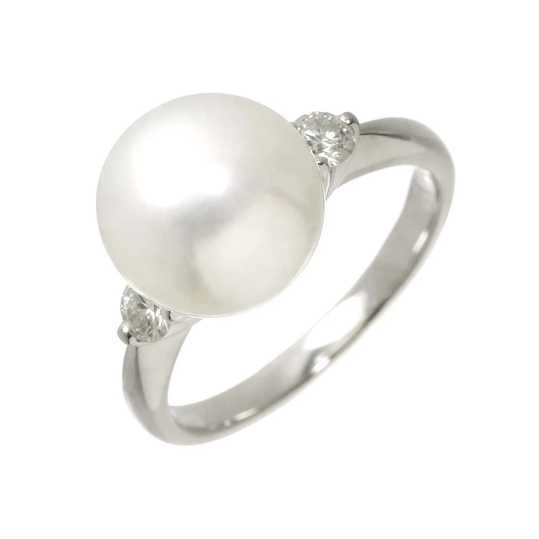 SOUTH SEA PEARL DIAMOND RING PT PLATINUM: South Sea pearl Diamond Ring Pt Platinum Brand: Unbranded Type: Ring Material: Pt, Main Stone/Creation Pearl Color: Platinum Size: 9.5-9.75 (US) Accessories: None Accessories Notice: When