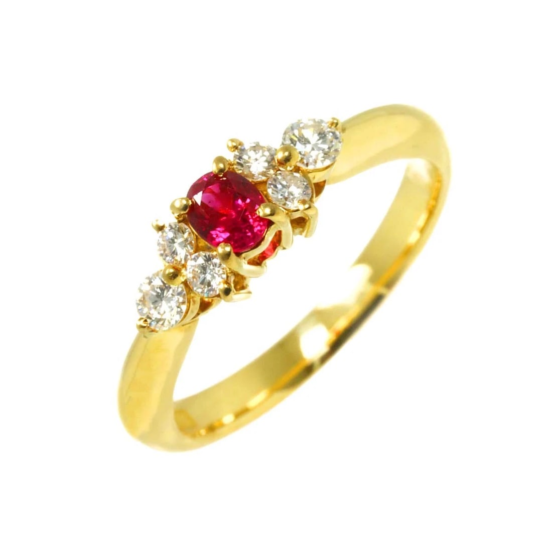 RUBY DIAMOND RING 18K YG (1 of 6)