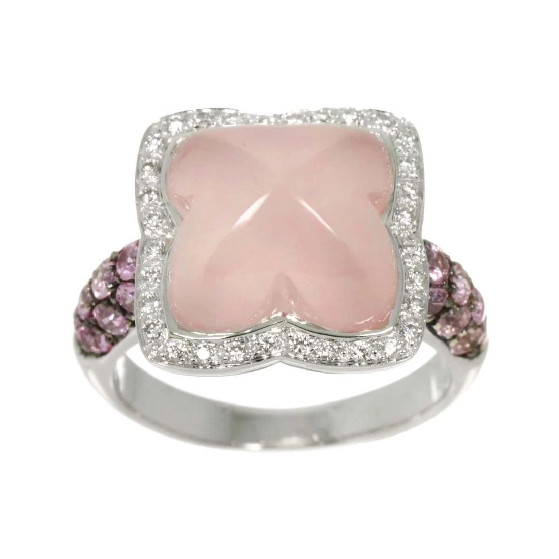QUARTZ SAPPHIRE DIAMOND RING - 2