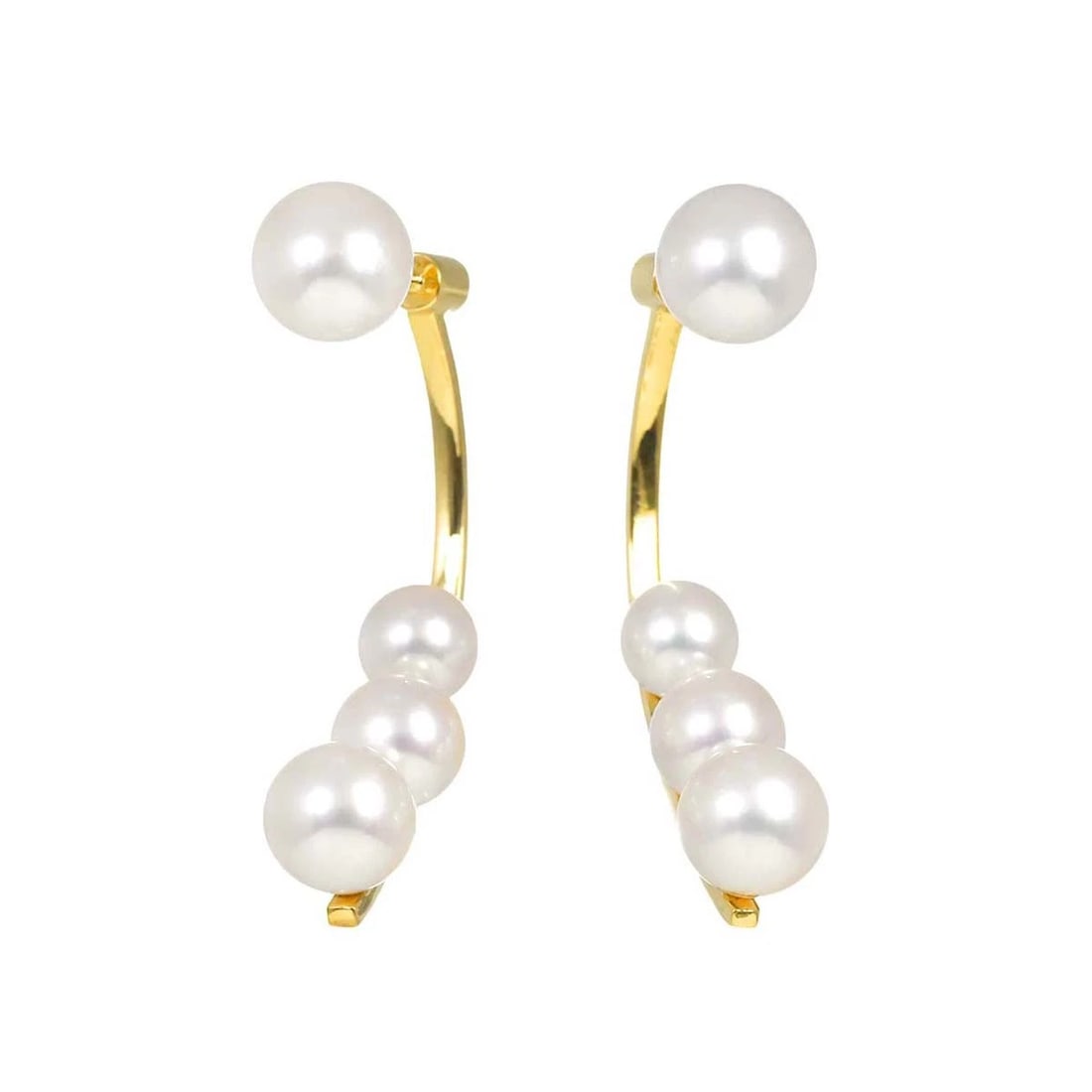 AKOYA PEARL EARRINGS PIERCED: Akoya Pearl Earrings Pierced Brand: Unbranded Type: Earrings Material: 750 Yellow gold, Main Stone/Creation Akoya Pearl Color: Gold Size: W 7.9 x H 36.1mm Accessories: None Accessories