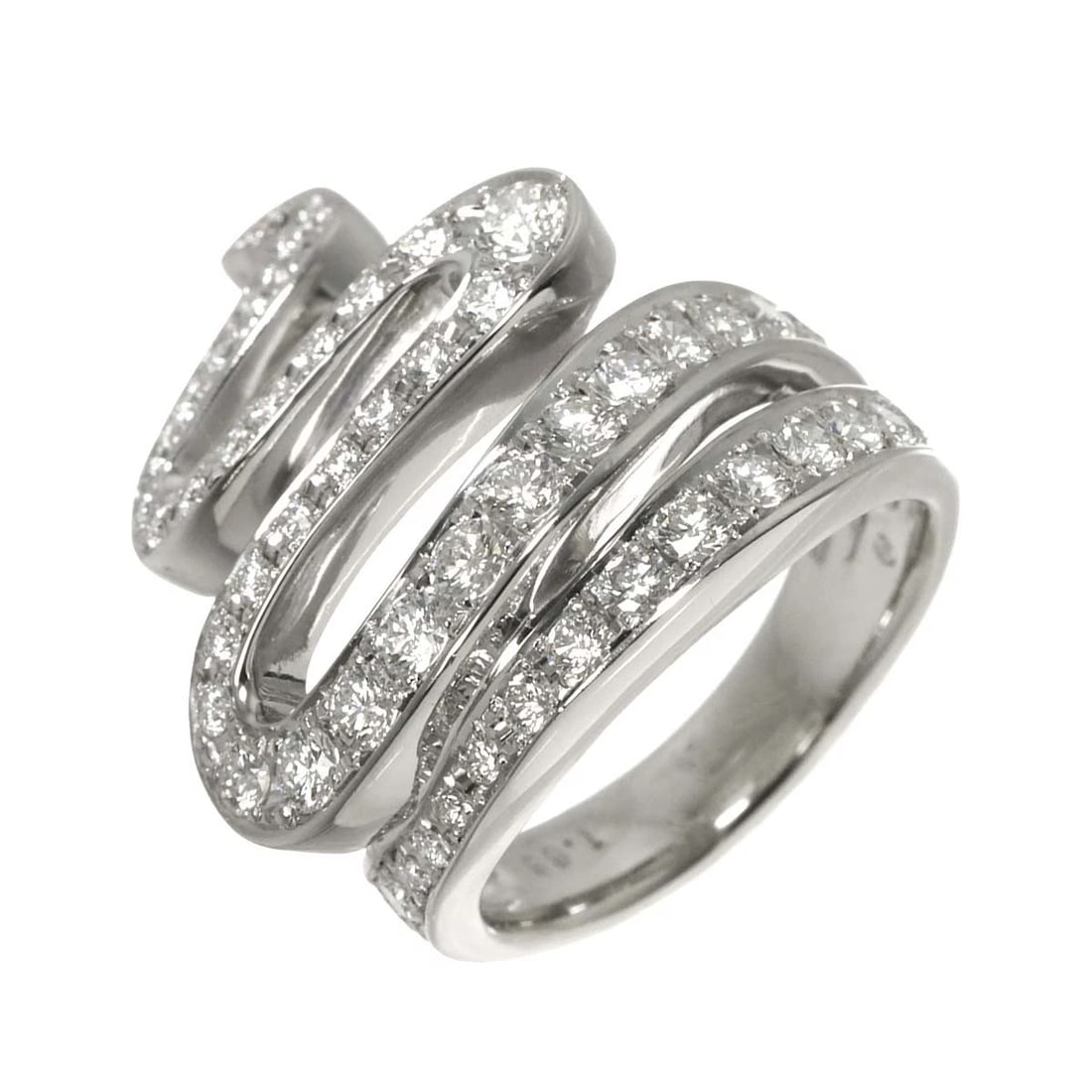 TASAKI DIAMOND RING 18K WHITE GOLD 750: TASAKI Diamond Ring 18K White Gold 750 Brand: TASAKI Type: Ring Material: 750 White Gold, Main Stone/Creation Natural Color: White Gold Size: 6.75-7.25 (US) Accessories: None Accessories