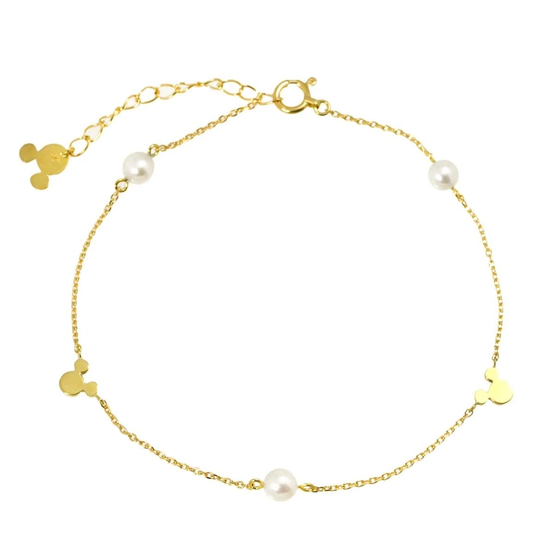 MIKIMOTO PERLITA FRESHWATER CULTURED PEARL BRACELET DISNEY: MIKIMOTO PERLITA Freshwater cultured pearl Bracelet Disney Brand: Mikimoto Type: Bracelet Material: 750 Pink Gold, Main Stone/Creation Pearl Color: Gold Size: Length:approx. 7.5inch to 6.3inch
