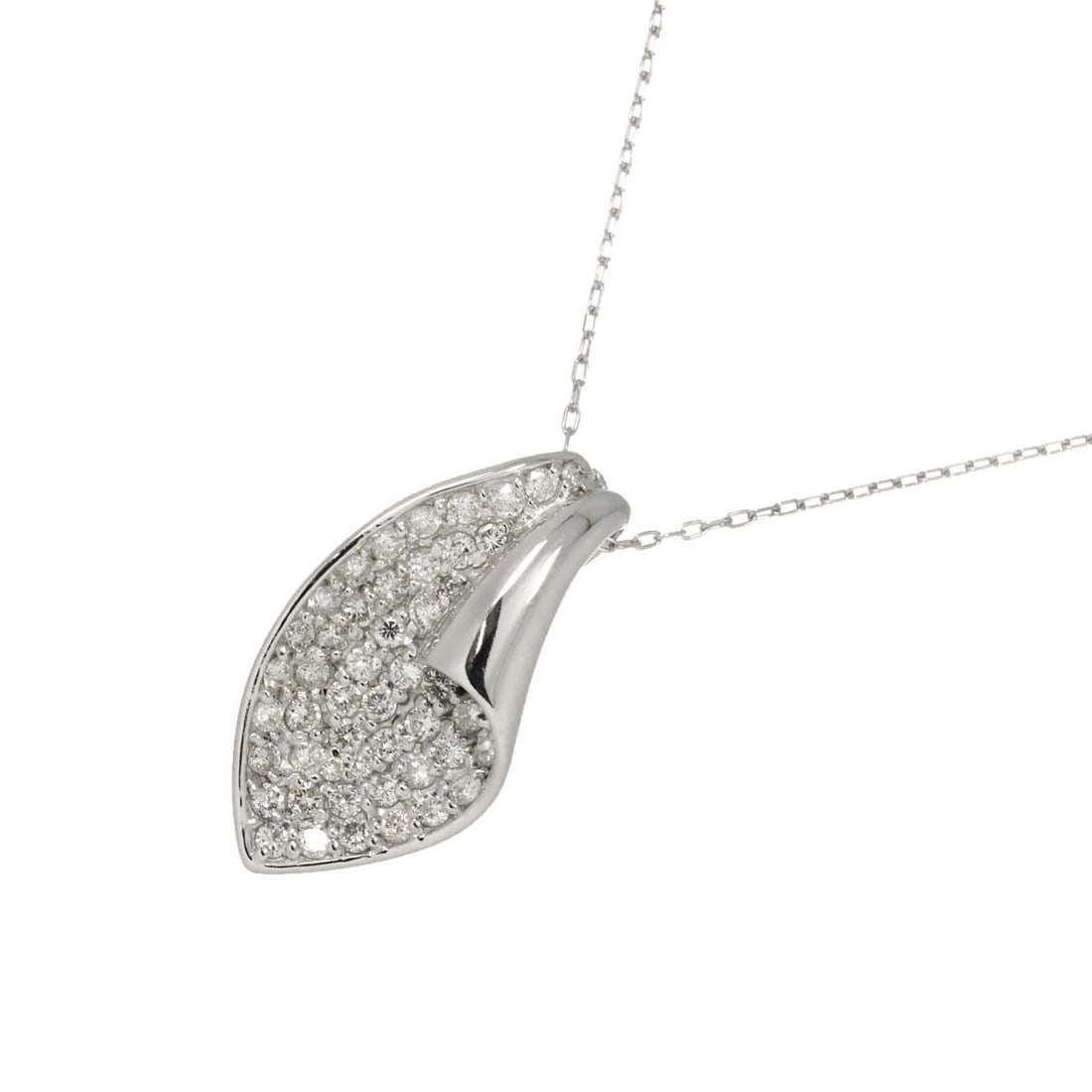 DIAMOND NECKLACE 18K WG WHITE GOLD: Diamond Necklace 18K WG White Gold Brand: Unbranded Type: Necklace Material: 750 White Gold, Main Stone/Creation Natural Color: White Gold Size: internal circumference of the