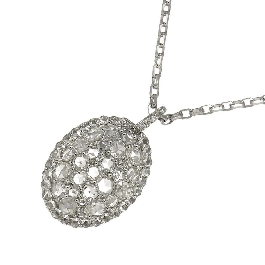 DIAMOND NECKLACE 18K WG WHITE GOLD: Diamond Necklace 18K WG White Gold Brand: Unbranded Type: Necklace Material: 750 White Gold, Main Stone/Creation Natural Color: White Gold Size: internal circumference of the