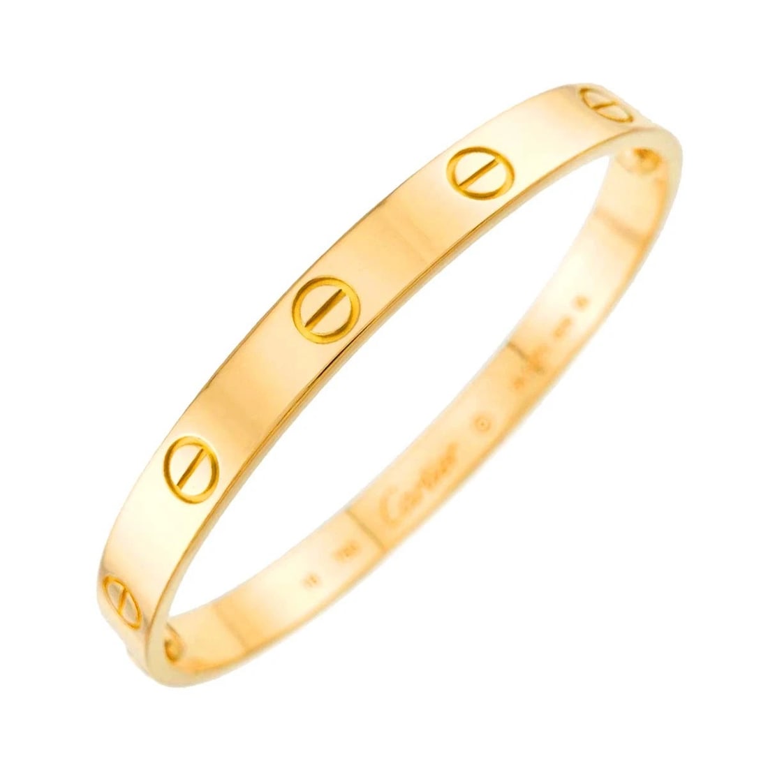 CARTIER LOVE BRACELET 18K YELLOW GOLD: Cartier Love Bracelet 18K Yellow Gold Brand: Cartier Type: Bracelet Material: 750 Yellow gold, Color: Yellow Gold Size: Marked:16 Inner circumference:5.9inch Width:(max.) 6mm Accessories: