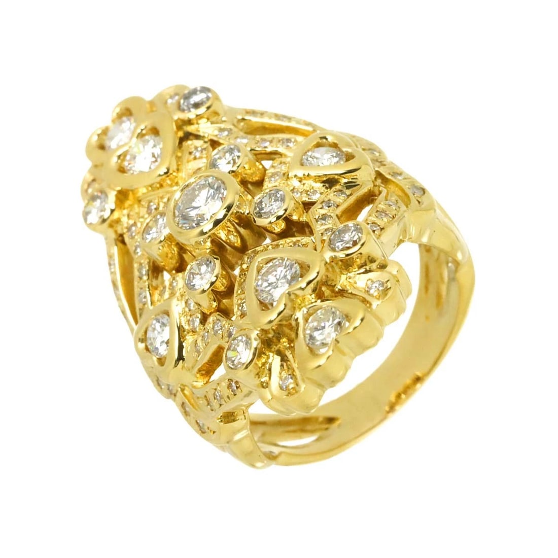 DIAMOND RING 18K YG YELLOW GOLD (1 of 6)