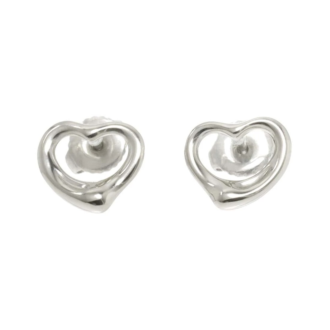 TIFFANY CO. OPEN HEART EARRINGS PIERCED (1 of 3)