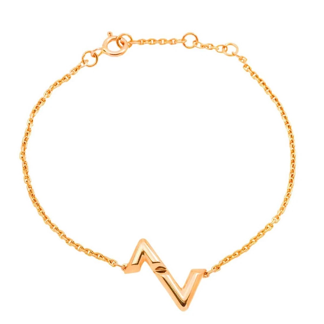 LOUIS VUITTON UPSIDE DOWN BRACELET 18K: LOUIS VUITTON Upside Down Bracelet 18K Brand: LOUIS VUITTON Type: Bracelet Material: 750 Pink Gold, Color: Pink Gold Size: internal circumference of the chain: 6.5inch 6.1inch 5.7inch