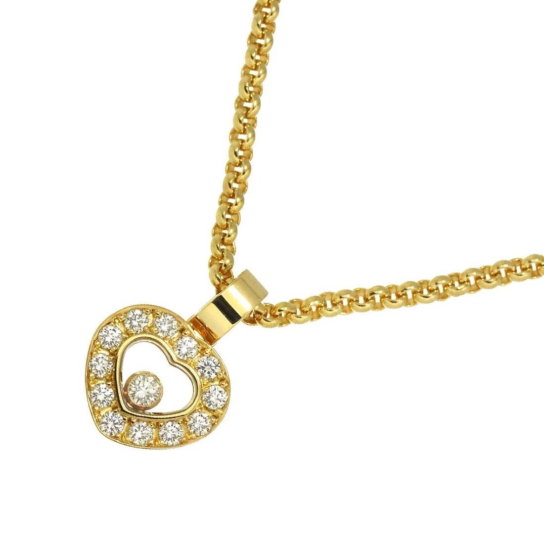 CHOPARD HAPPY DIAMOND HEART NECKLACE 18K: Chopard Happy Diamond Heart Necklace 18K Brand: Chopard Type: Necklace Material: 750 Yellow gold, Main Stone/Creation Natural Color: Yellow Gold Size: internal circumference of the