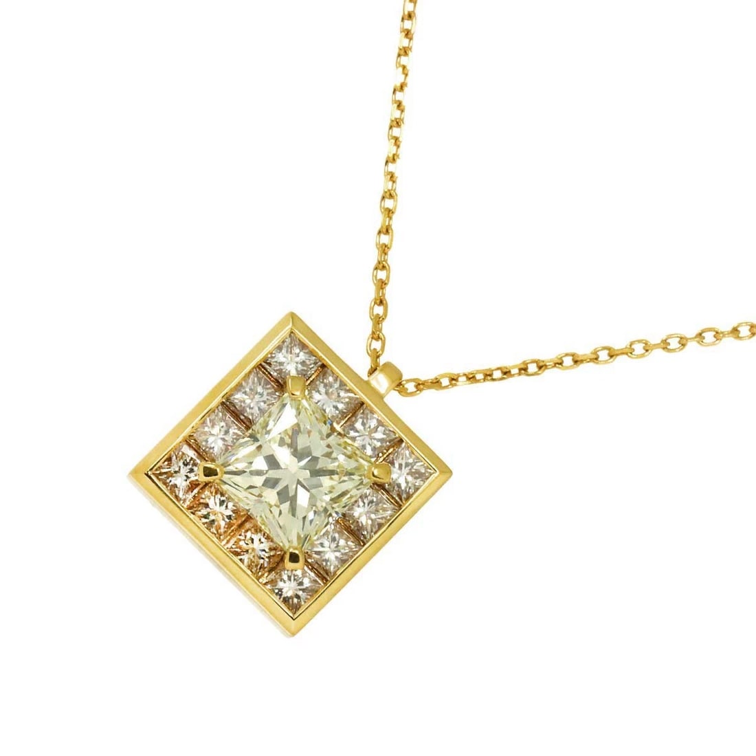 TASAKI DIAMOND NECKLACE K18 YG: TASAKI Diamond Necklace K18 YG Brand: TASAKI Type: Necklace Material: 750 Yellow gold, Main Stone/Creation Natural Color: Yellow Gold Size: internal circumference of the chain:17.7inch