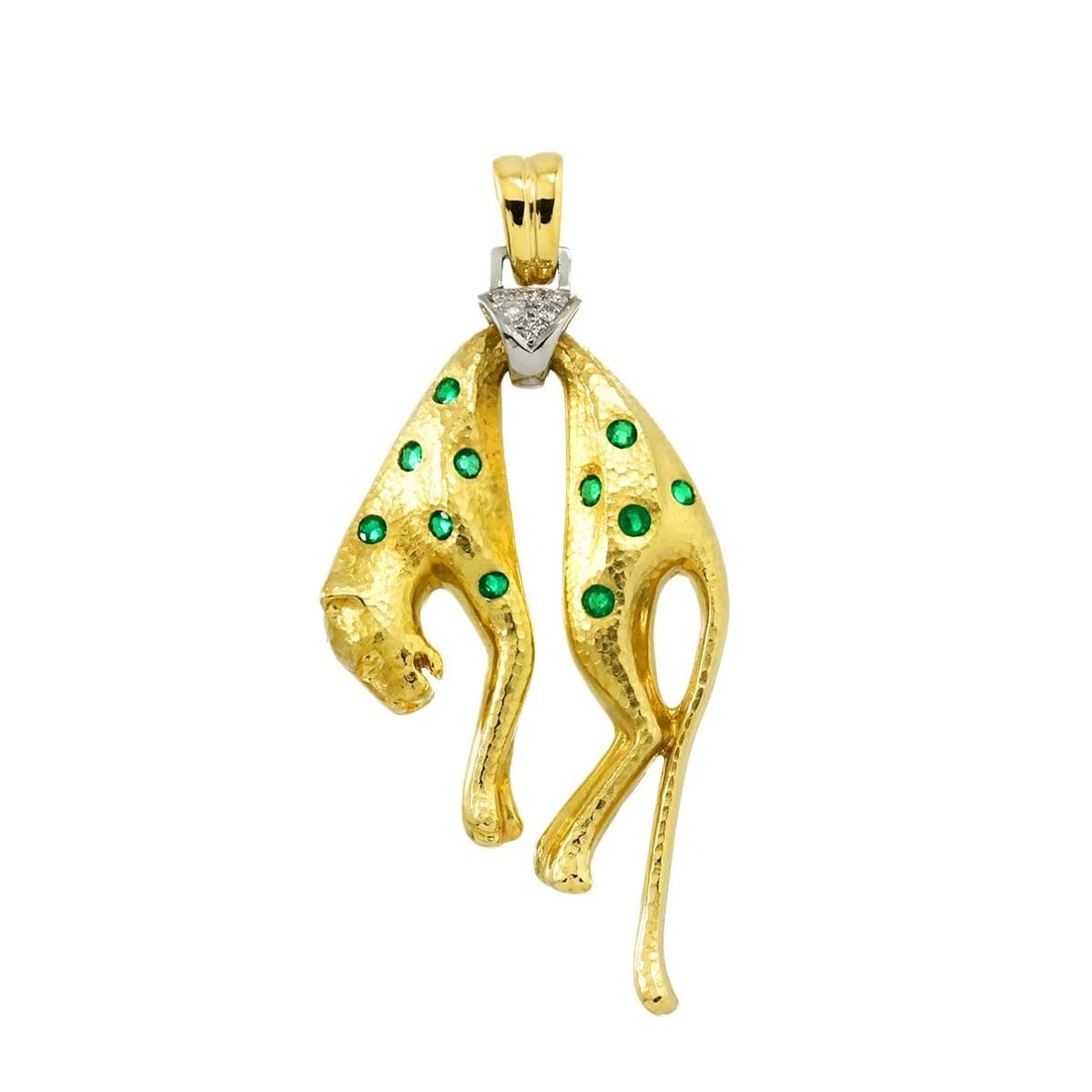 EMERALD DIAMOND 0.06CT PENDANT TOP: Emerald Diamond 0.06ct Pendant Top Brand: Unbranded Type: Pendant Material: 750 Yellow gold, Main Stone/Creation Emerald Color: Yellow Gold Size: W 26.2 X H 51mm Thickness(max.):5.7mm