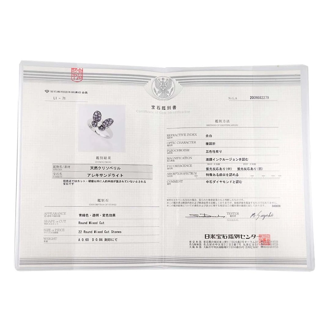 ALEXANDRITE DIAMOND RING 18K - 6